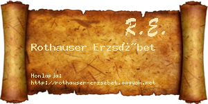 Rothauser Erzsébet névjegykártya